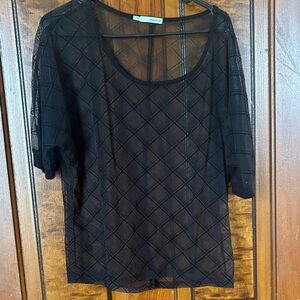 Mossimo Supply Co. Black Sheer Blouse